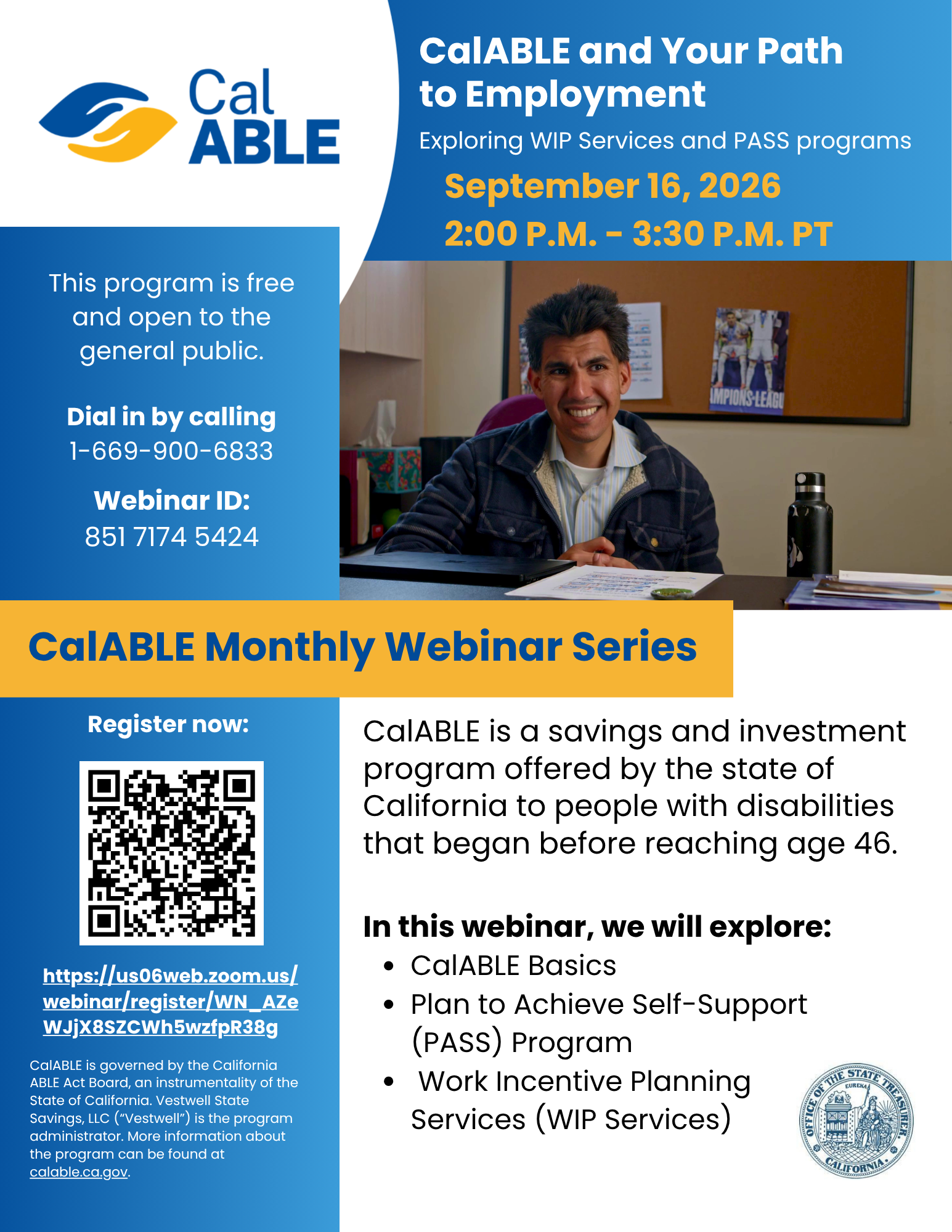 Webinar: CalABLE and Your Path to Employment: Exploring WIP Services and PASS programs